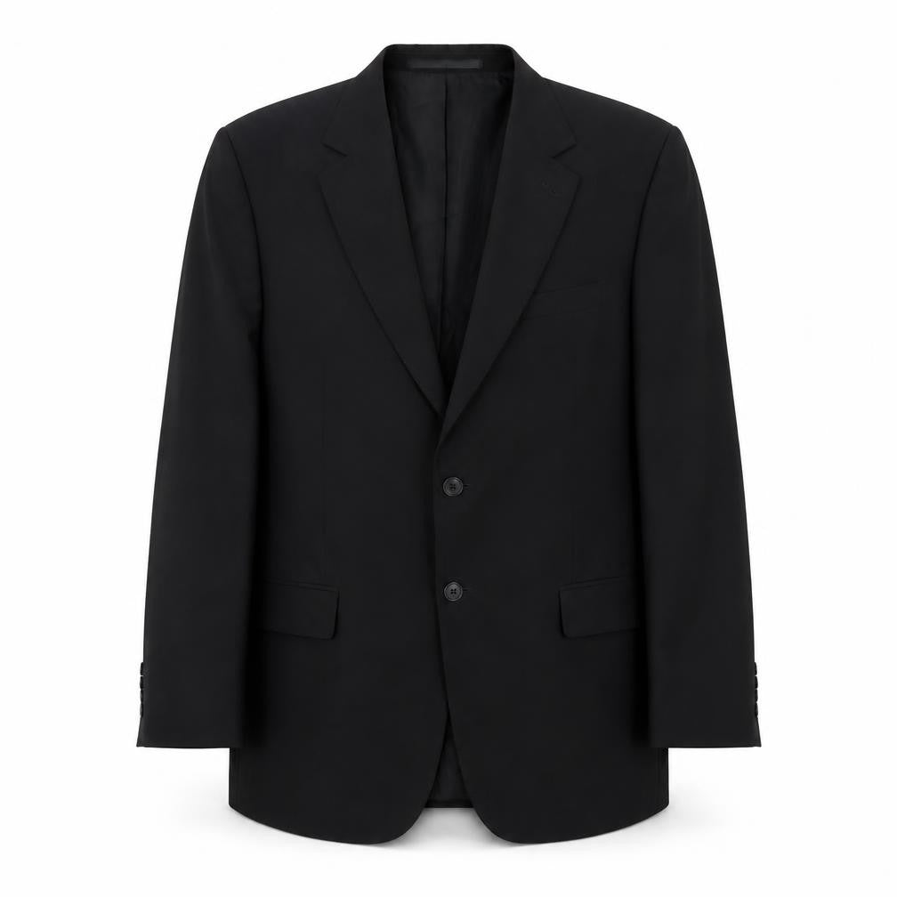 Marks & Spencer Mens Black Polyester Jacket Blazer Size 42 Regular