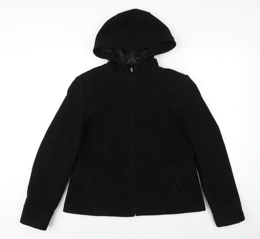 Dorothy Perkins Womens Black Jacket Coat Size 14 Zip