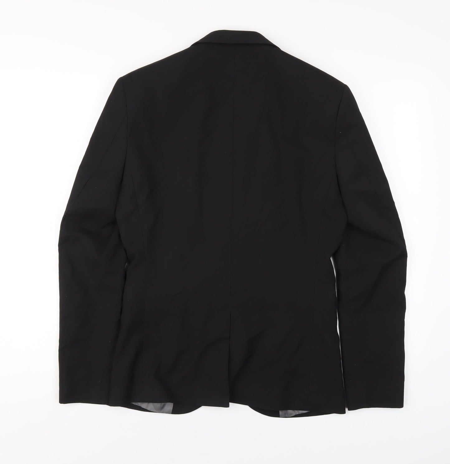 NEXT Mens Black Polyester Jacket Blazer Size 34 Regular