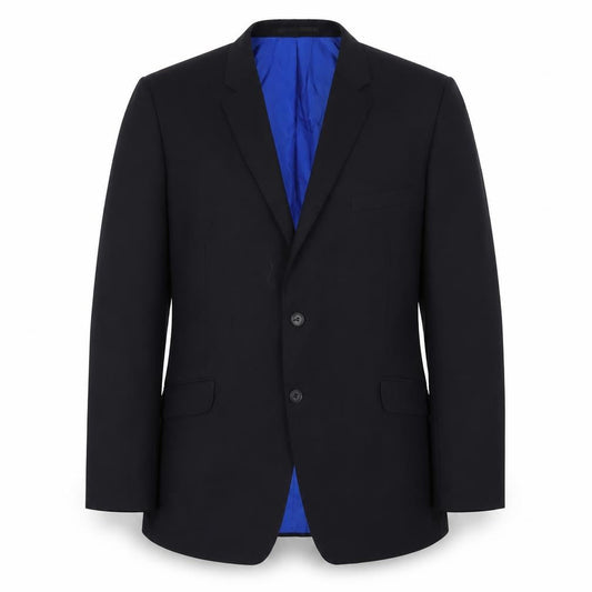 Performance Mens Blue Wool Jacket Blazer Size 44 Regular