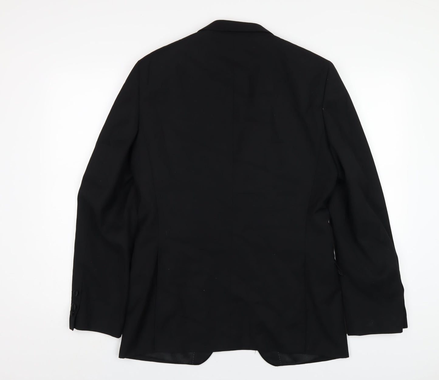 OneSix5ive Mens Black Polyester Jacket Blazer Size 38 Regular