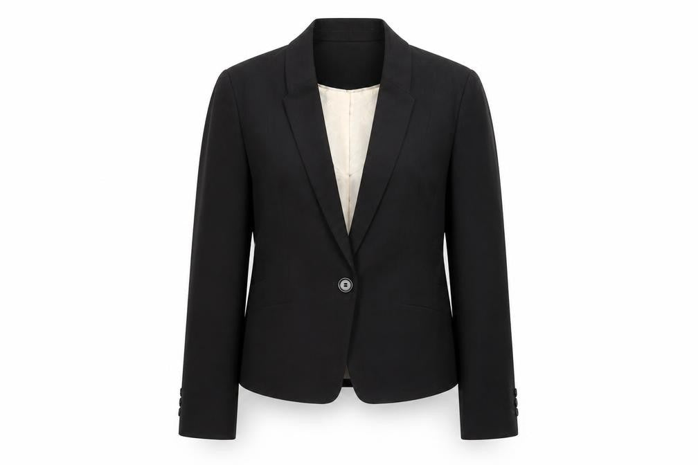 Marks & Spencer Womens Black Polyester Jacket Blazer Size 12