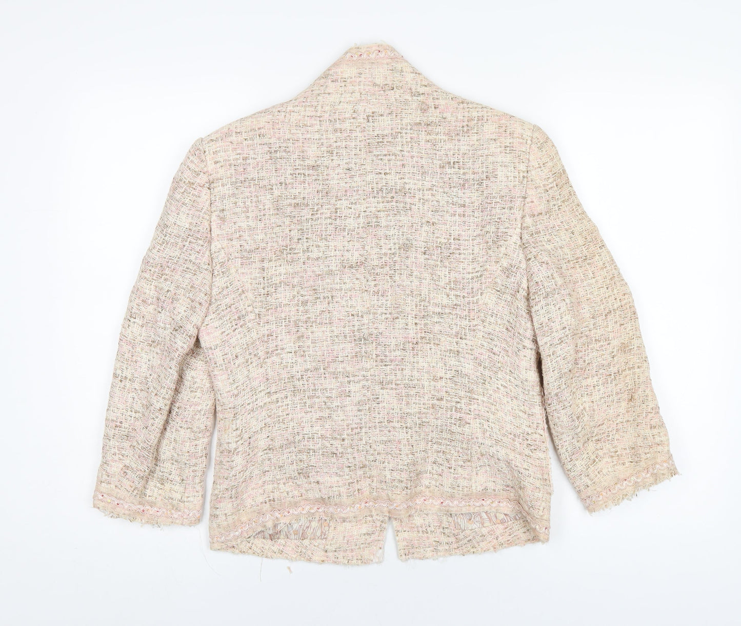 Marks and Spencer Womens Beige Jacket Size 12 Hook & Eye