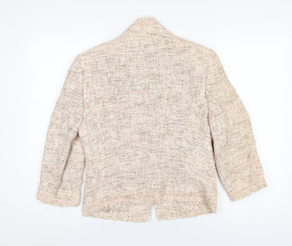 Marks & Spencer Womens Beige Jacket Size 12 Hook & Eye