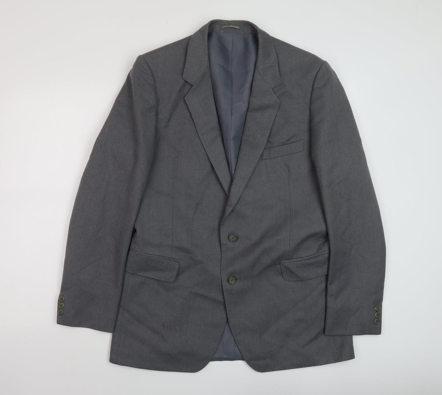 John Collier Mens Grey Wool Jacket Suit Size 40 Regular