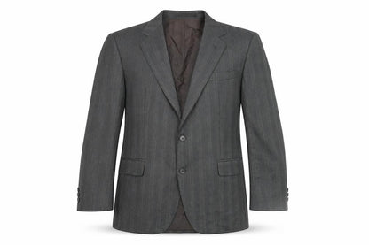 Eric Spencer Mens Grey Striped Wool Jacket Suit Jacket Size 44 Regular