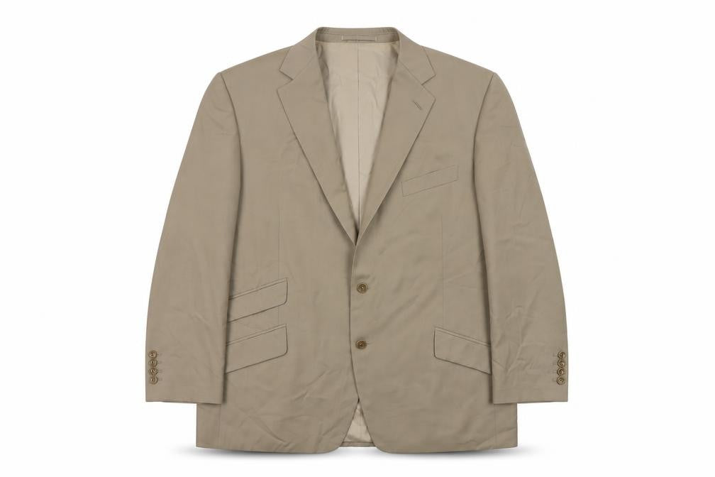 Harris & Howard Mens Beige Polyester Jacket Suit Jacket Size 50 Regular
