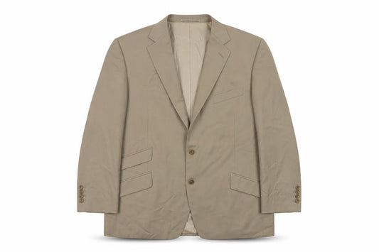 Harris & Howard Mens Beige Polyester Jacket Suit Jacket Size 50 Regular