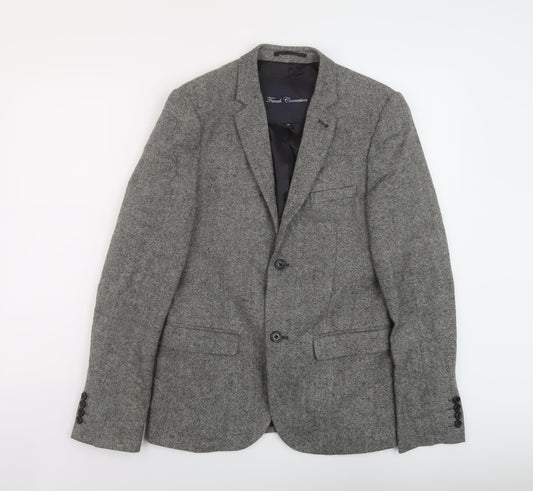 French Connection Mens Grey Wool Jacket Suit Jacket Size 36 Regular