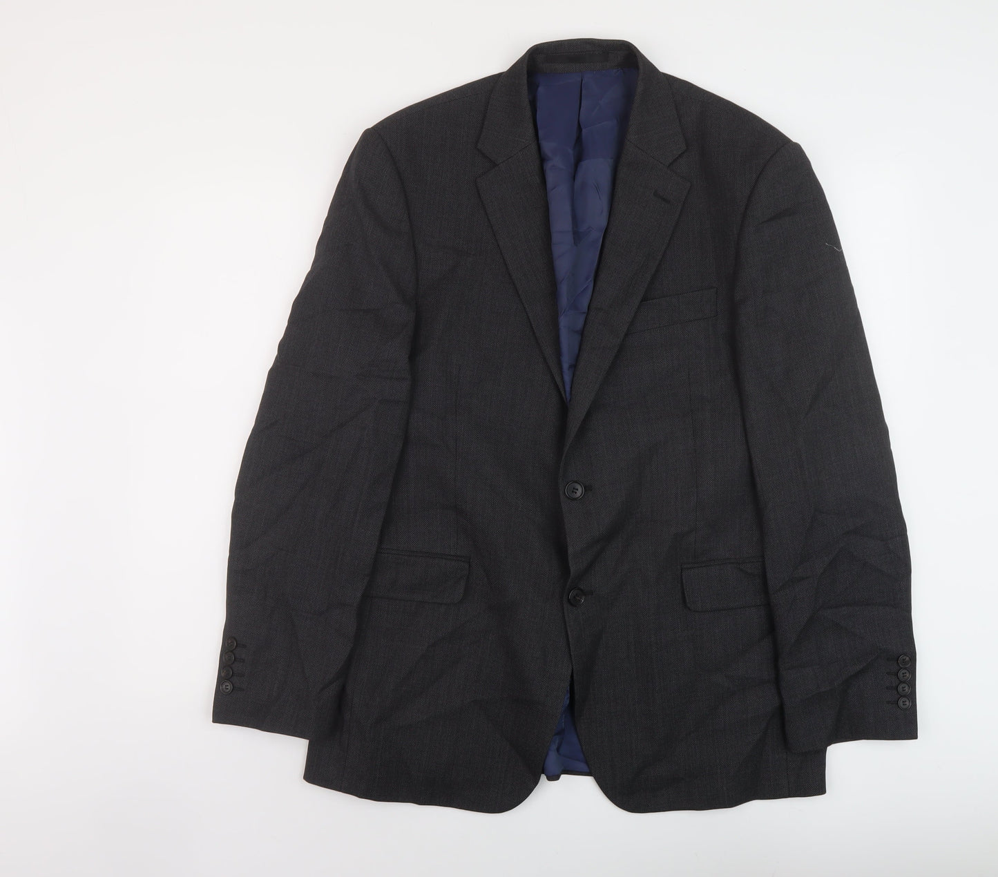 John Lewis Mens Grey Wool Jacket Suit Jacket Size 42 Regular