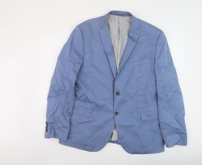 Next Mens Blue Cotton Jacket Suit Jacket Size 46 Regular