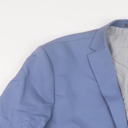Next Mens Blue Cotton Jacket Suit Jacket Size 46 Regular