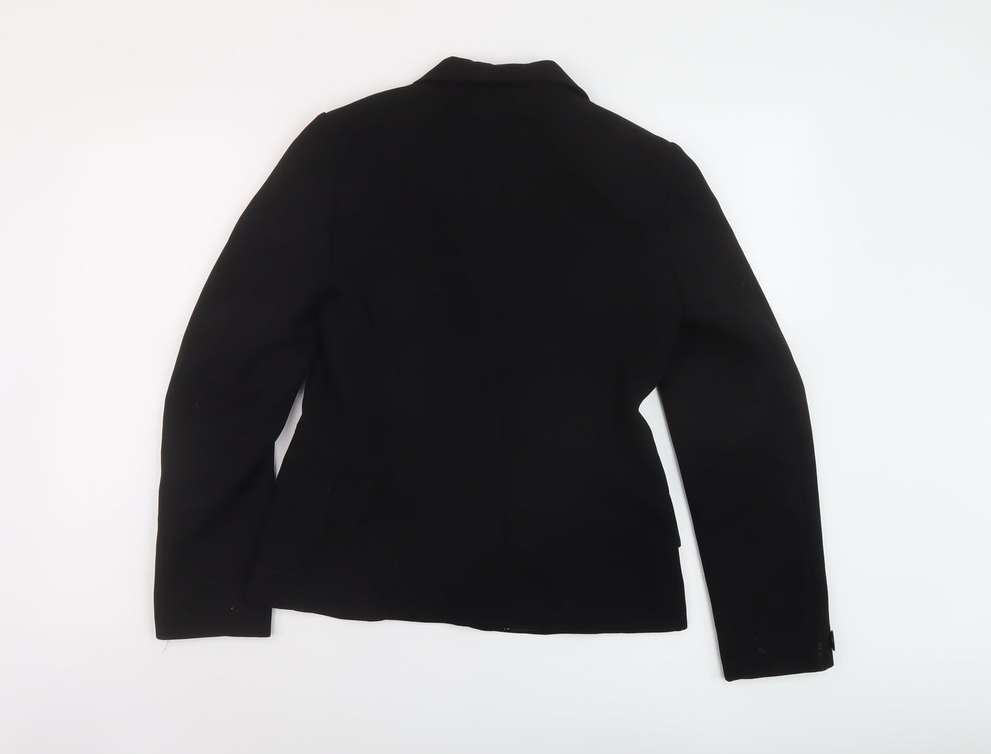Marks and Spencer Womens Black Jacket Size 10 Button