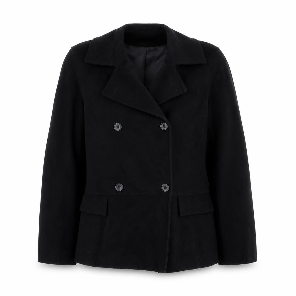NuAge Womens Black Jacket Size 14 Button