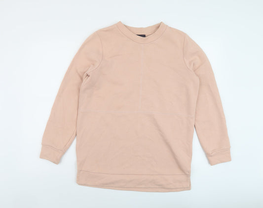 Marks and Spencer Womens Pink Cotton Pullover Sweatshirt Size S Pullover
