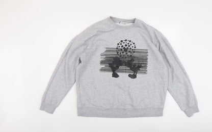 Preloved Disney Womens Grey Cotton Pullover Sweatshirt Size 12 Pullover - Front