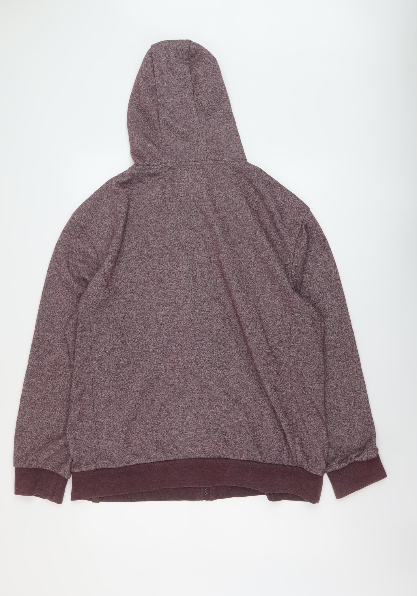 PARK Mens Red Polyester Full Zip Hoodie Size XL