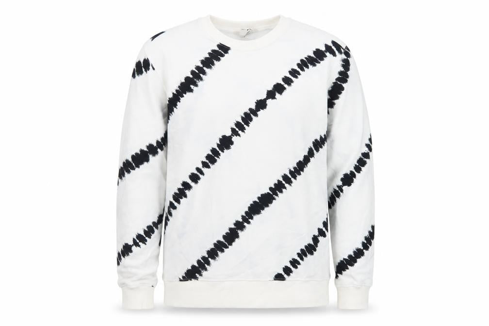 Marks & Spencer Mens White Geometric Cotton Pullover Sweatshirt Size M