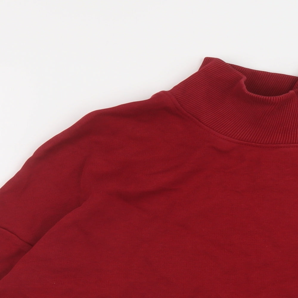 NEXT Womens Red Cotton Pullover Sweatshirt Size S Pullover