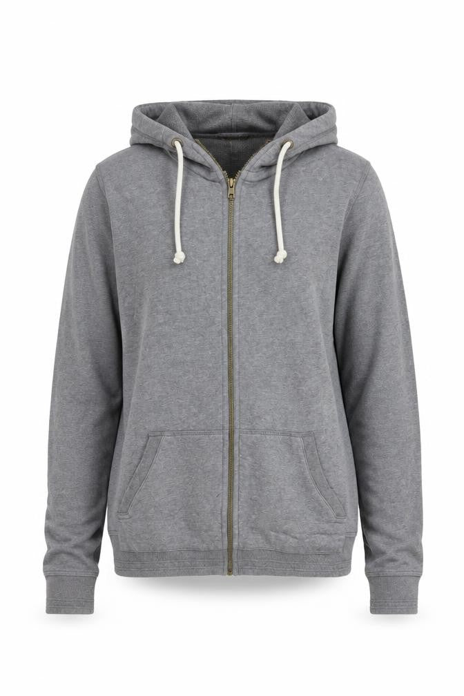 Fate Face Womens Grey Cotton Full Zip Hoodie Size 8 Zip