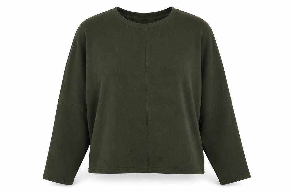 Ne wLook Womens Green Polyester Pullover Sweatshirt Size 16 Pullover