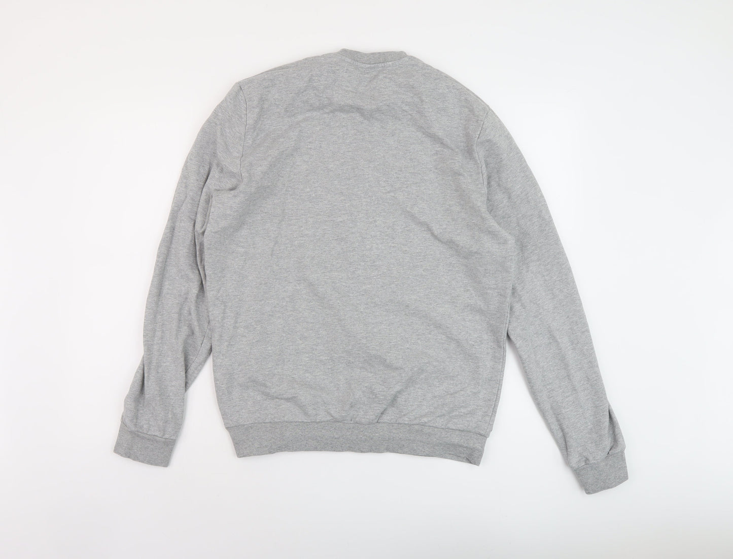 Macron Mens Grey Cotton Pullover Sweatshirt Size L