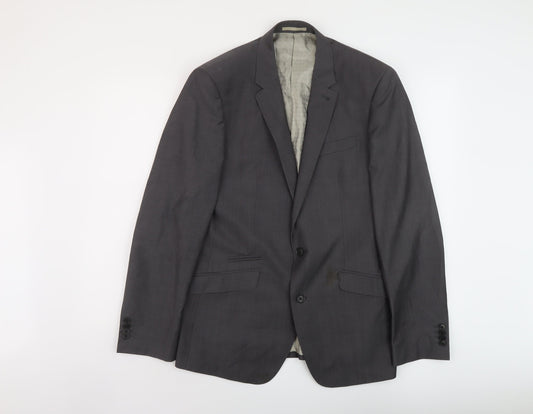 NEXT Mens Grey Wool Jacket Suit Jacket Size 40 Regular