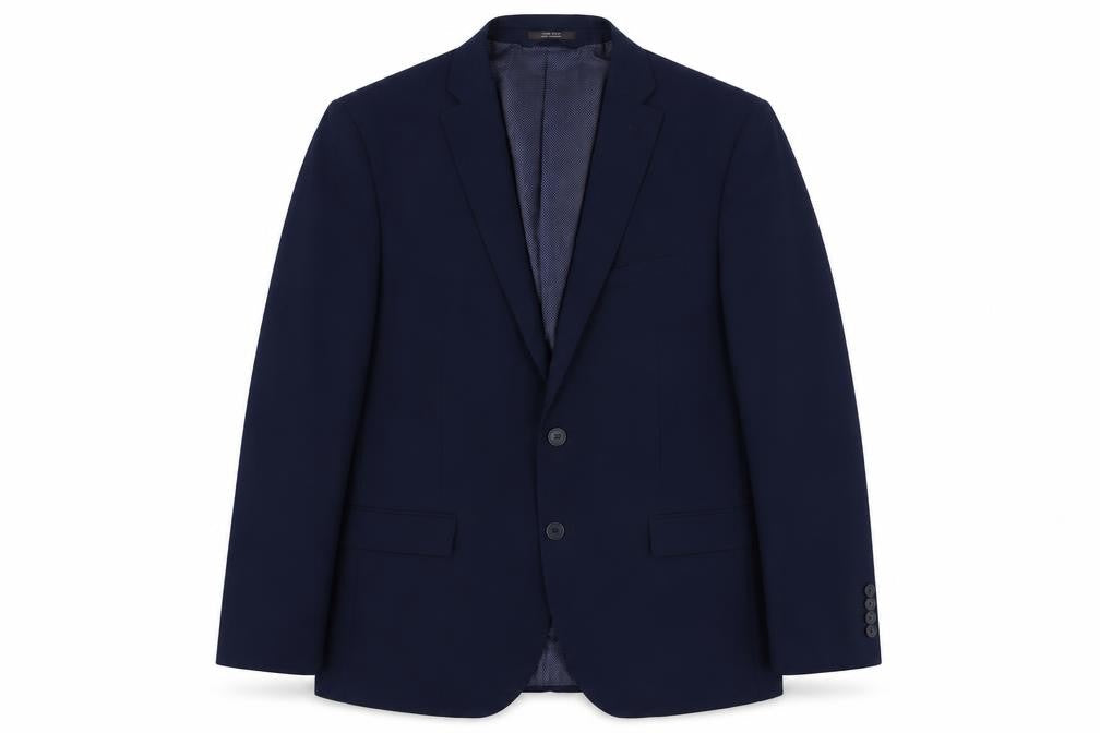Marks & Spencer Mens Blue Wool Jacket Suit Jacket Size 42 Regular