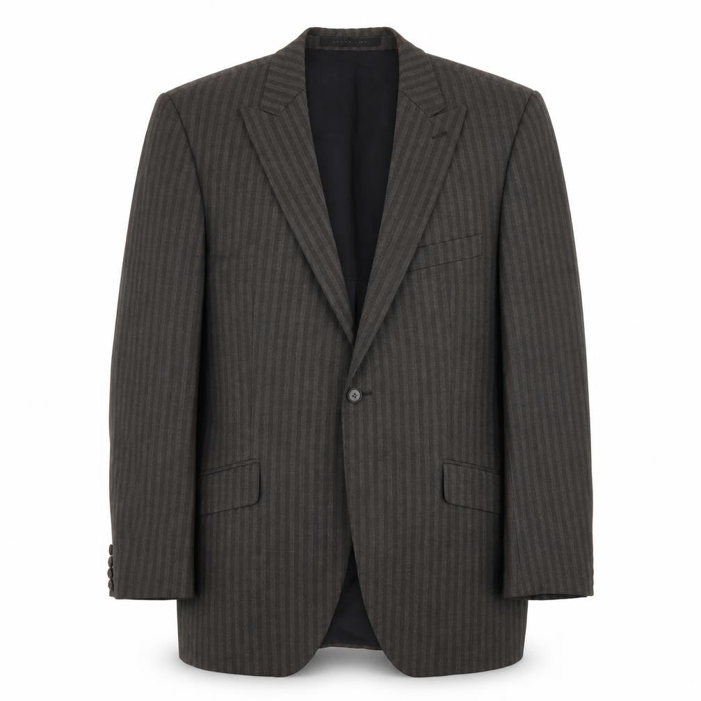 Strellson Mens Grey Striped Wool Jacket Suit Jacket Size 42 Regular