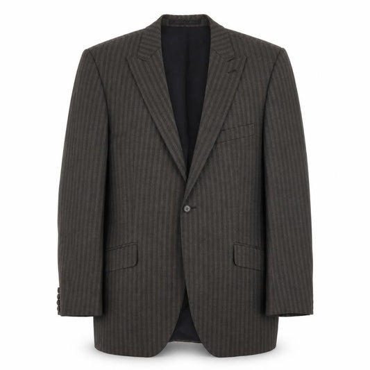 Strellson Mens Grey Striped Wool Jacket Suit Jacket Size 42 Regular