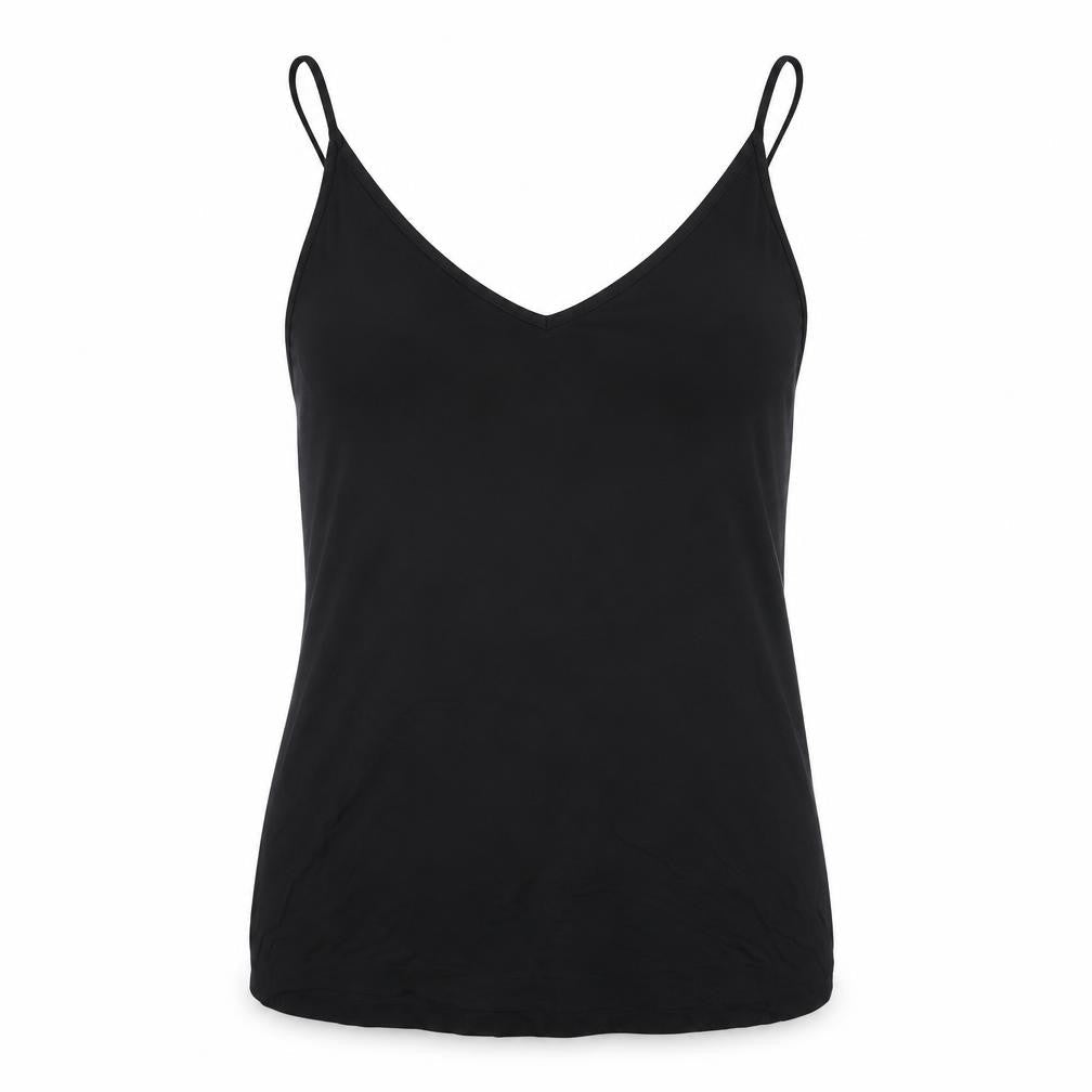 H&M Womens Black Viscose Basic Blouse Size S V-Neck
