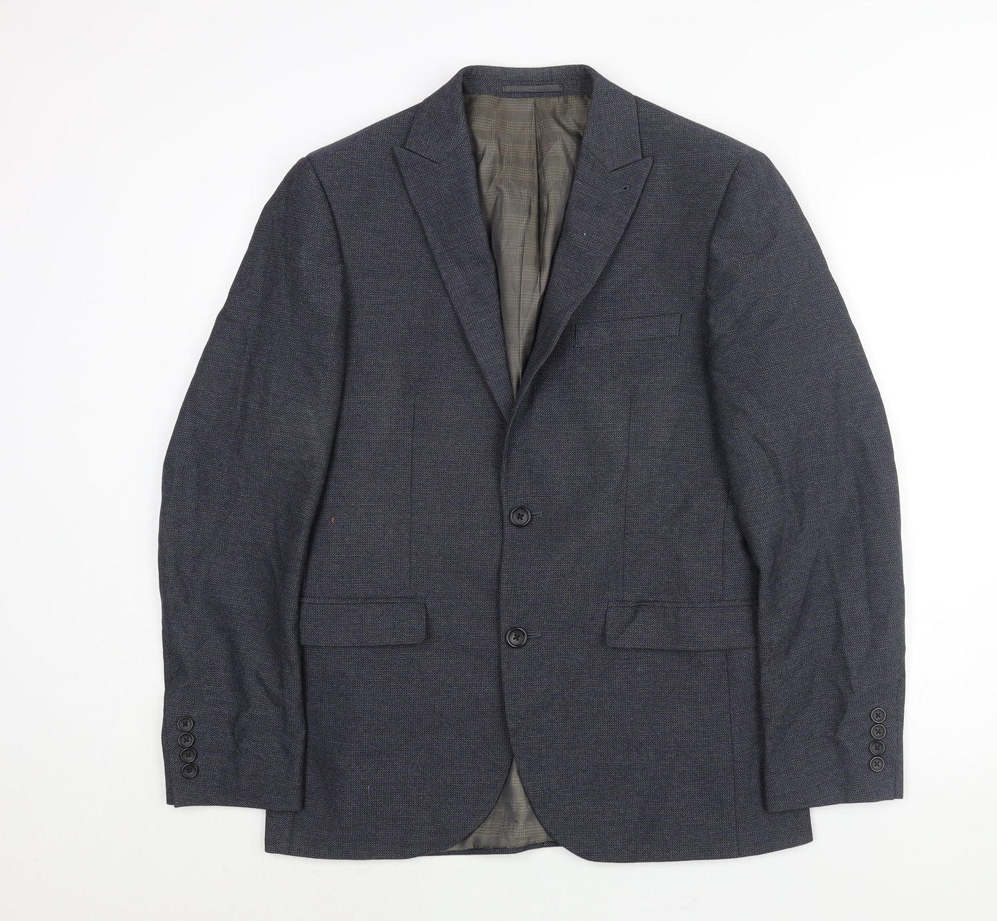 NEXT Mens Blue Polyester Jacket Suit Jacket Size 38 Regular