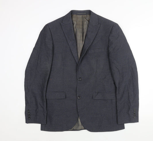 NEXT Mens Blue Polyester Jacket Suit Jacket Size 38 Regular