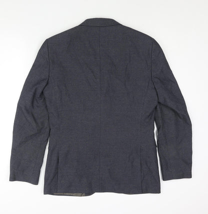 Next Mens Blue Polyester Jacket Suit Jacket Size 38 Regular