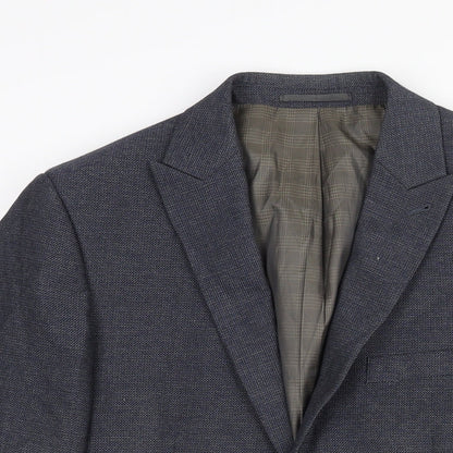 Next Mens Blue Polyester Jacket Suit Jacket Size 38 Regular