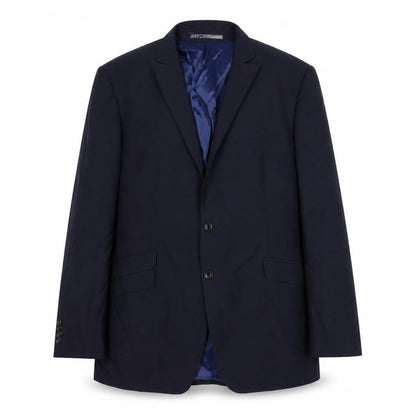 Front view of Autograph men’s blue wool jacket suit jacket, size 46, regular