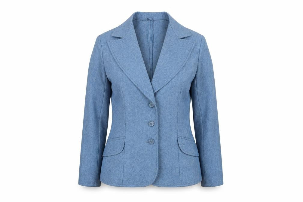 Guy Curtis Womens Blue Polyester Jacket Blazer Size 14 - Vintage