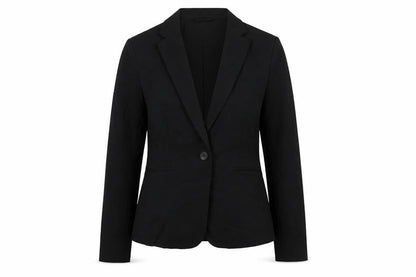 H&M Womens Black Polyester Jacket Suit Jacket Size 10