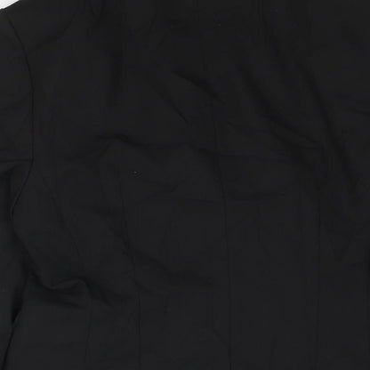 H&M Womens Black Polyester Jacket Suit Jacket Size 10