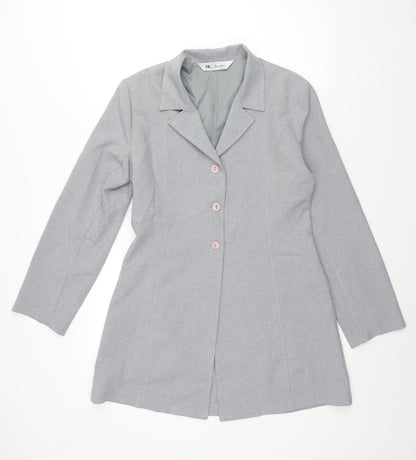 NL Collection Womens Grey Jacket Size 14 Button