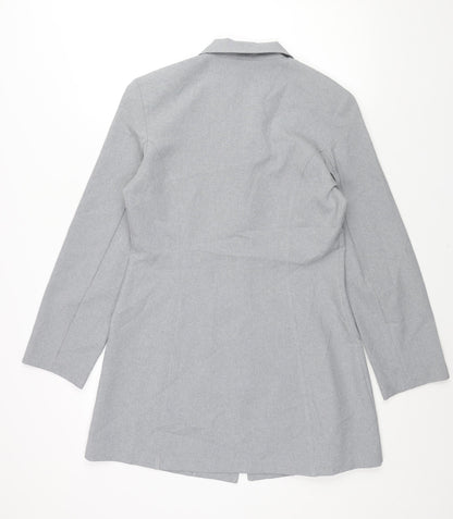 NL Collection Womens Grey Jacket Size 14 Button