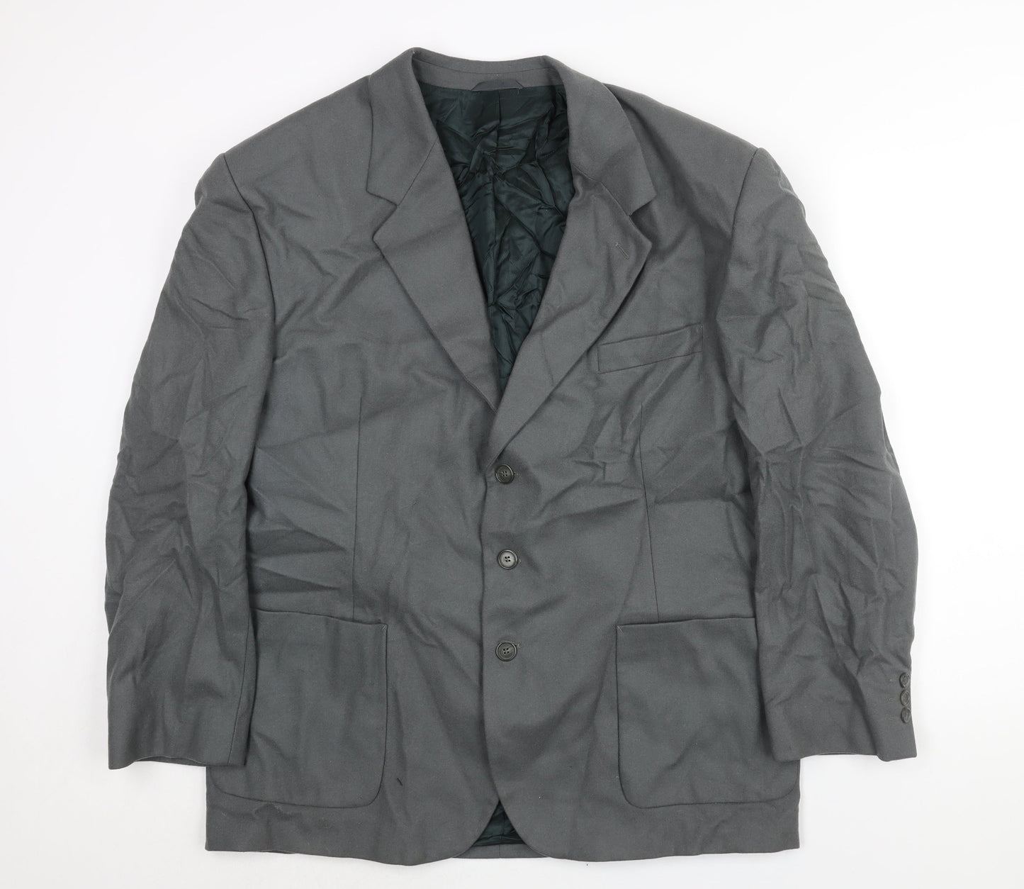 St Bernard Mens Grey Wool Jacket Blazer Size 2XL Regular