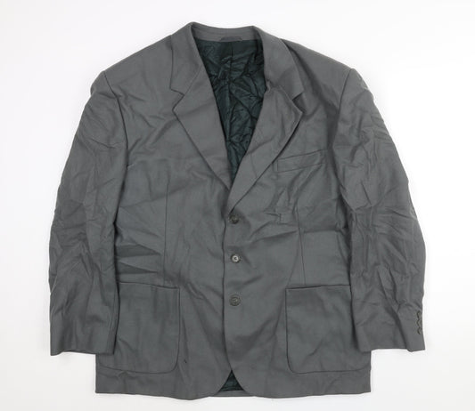 St Bernard Mens Grey Wool Jacket Blazer Size 2XL Regular