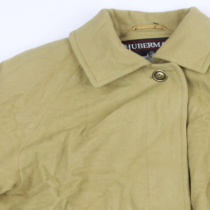 Preloved Huberman Womens Yellow Overcoat Coat Size S Button - Flare - Detail