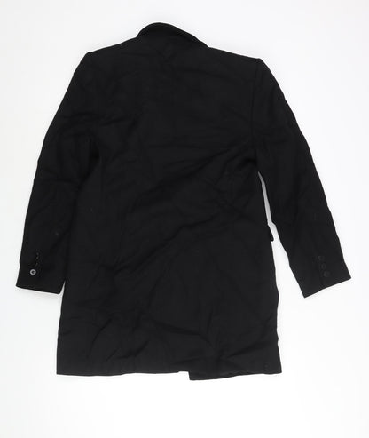 St Michael Womens Black Jacket Blazer Size 8 Button - Velvet Collar