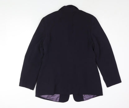 BHS Womens Purple Polyester Jacket Suit Jacket Size 16