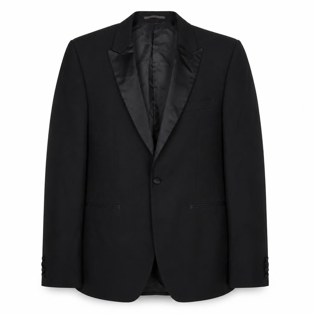 NEXT Mens Black Polyester Tuxedo Suit Jacket Size 42 Regular