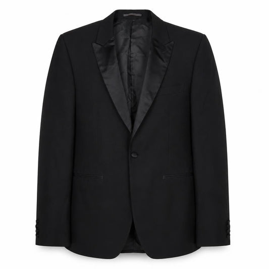 Next Mens Black Polyester Tuxedo Suit Jacket Size 42 Regular