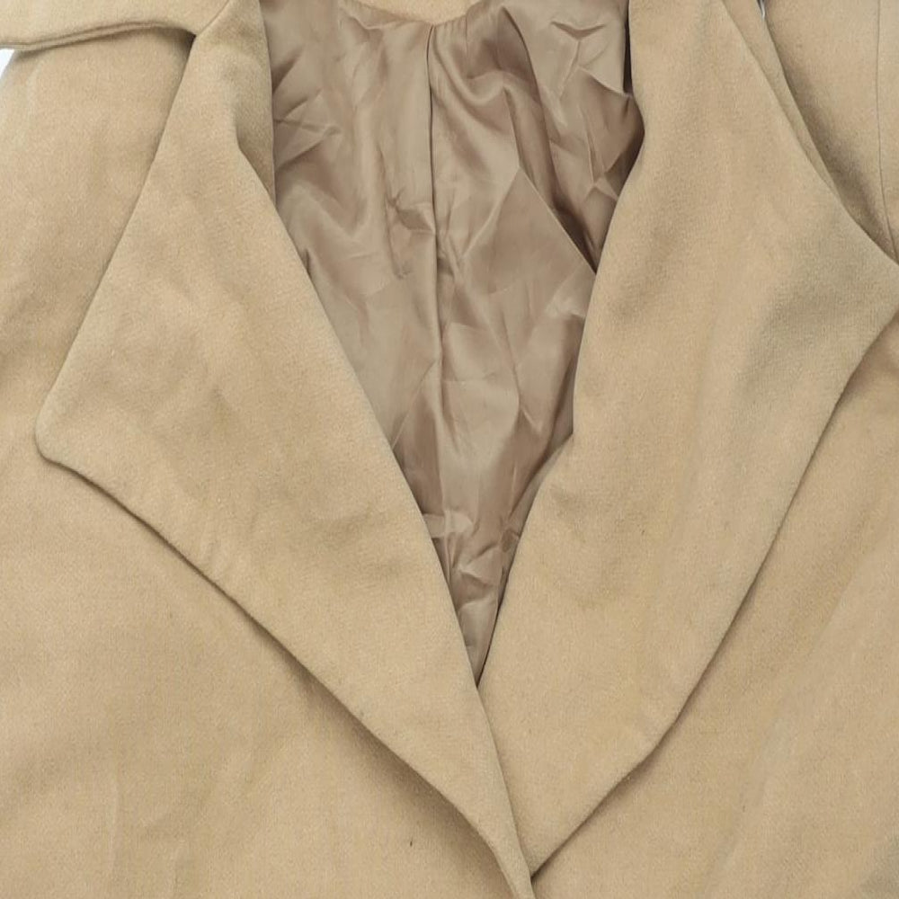 Missguided Womens Brown Overcoat Coat Size 8 - No Closure