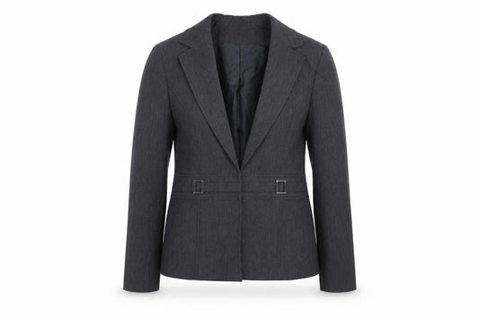 BHS Womens Grey Jacket Blazer Size 10 Hook & Eye - Buckle Detail